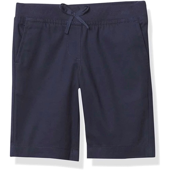Nautica Girls' School Uniform Stretch Bermuda Short NWT navy pull-on shorts - Picture 1 of 6